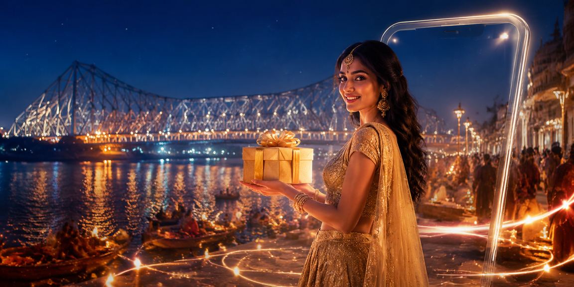 Lottery ticket buyers at Kolkata Howrah Bridge